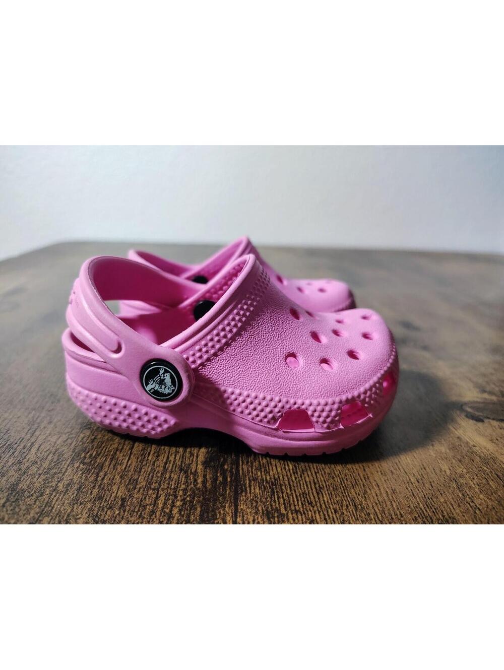 Crocs Pink Sz 2 3 Girls Slip on